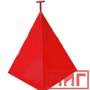 Фото 23 - Пожарная пирамида для пожарного гидранта 500x500x600 (Трехгранная).